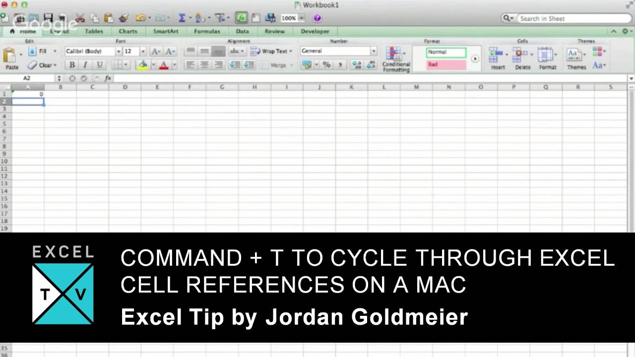 absolute reference excel for mac